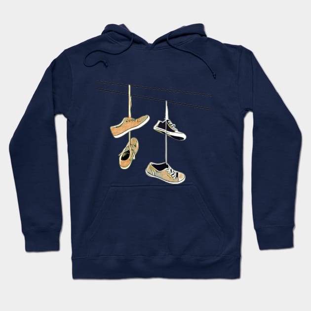 Shoes on Wires Hoodie by AKdesign